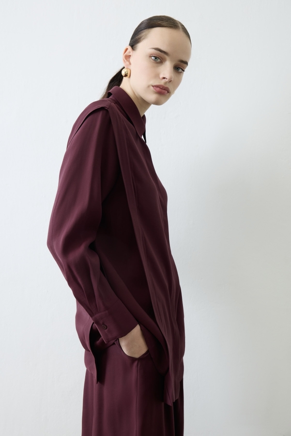 Miori - Miori Enna Pantolonlu Modal Takım Bordo