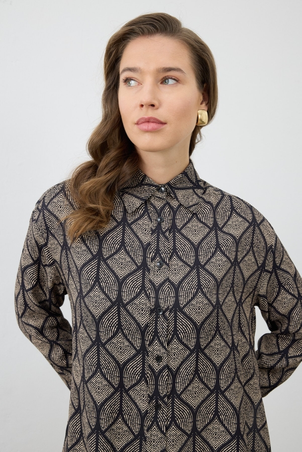 Miori Torino Pantolonlu Rayon Viskon Takım Siyah